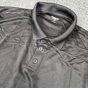 Old Navy Active Core Mens Large Black Performance Polo Shirt Short Sleeve Mesh